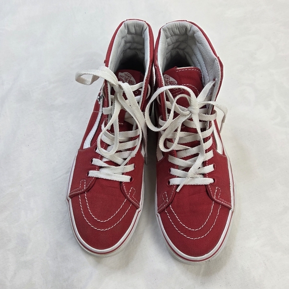 Vans Sk8-Hi Red Tiger Custom Hand Painted High Top Sneakers Size US 6.5/Women 8 - Picture 5 of 13